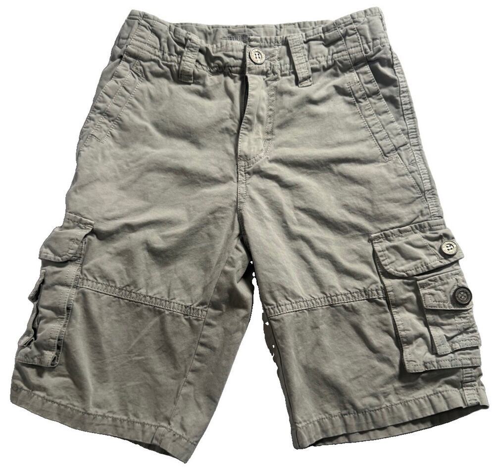 Buckle Black Boys Cargo Shorts Size 10 Gray Smoke Utility Cotton